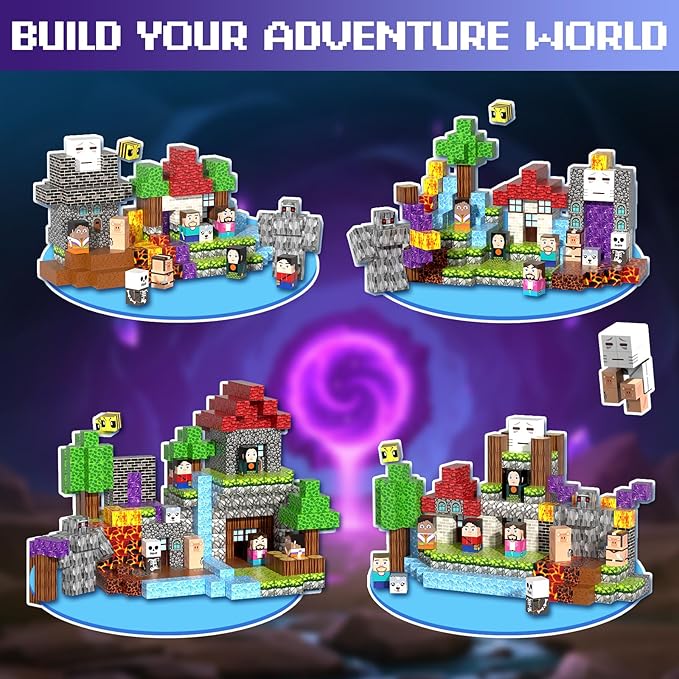 150PCS Magnetic Blocks, Magnet Tiles Toys for Kids, Magnetic Building Blocks Cubes, STEM Montessori Stacking Magnets for Kids, Birthday Gifts for Boys and Girls Age 3+ Years Old