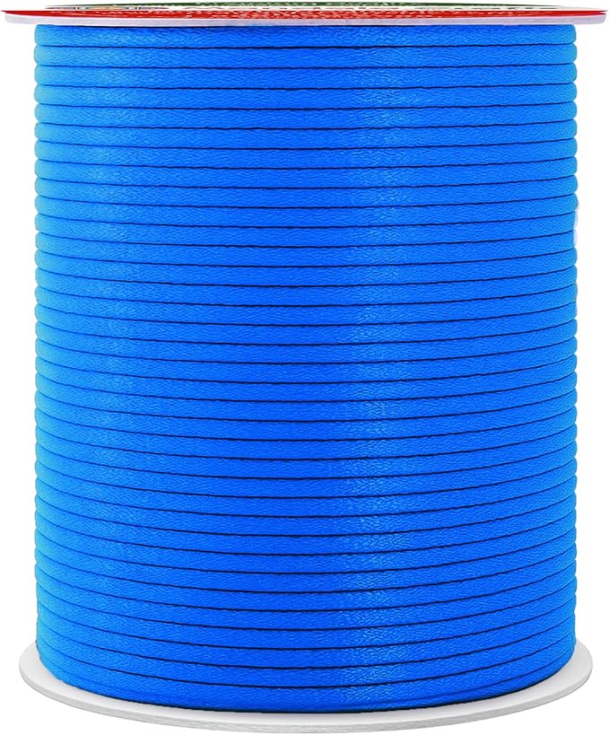 Mandala Crafts 2mm 109 Yards Deep Sky Blue Cotton Waxed Cord for Jewelry Making Bracelet Cord Waxed String - Beading String Thread Jewelry Cords for Necklaces String