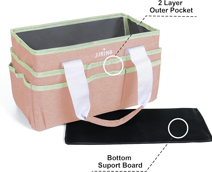 JJRING Craft Organizer Tote Bag, Art Storage Caddy - Image 4