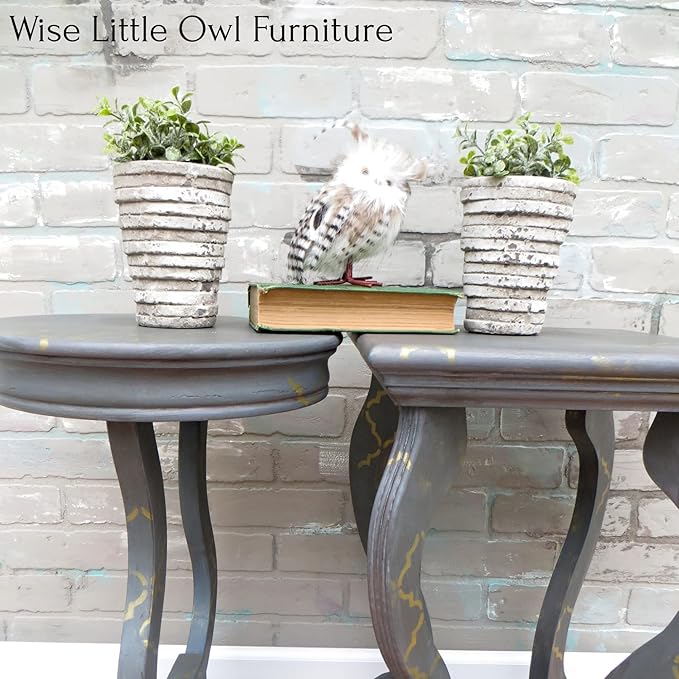 Dixie Belle Paint Company Chalk Finish Furniture Paint - Mason Dixon Gray (32oz) - Matte Charcoal Gray Chic Chalk Mineral DIY Furniture Paint
