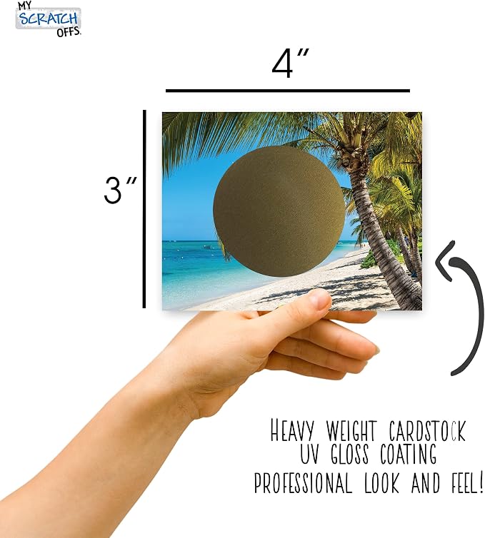 My Scratch Offs 20 Pack Tropical Beach Make Your Own DIY Scratch Off Tickets - Image 3