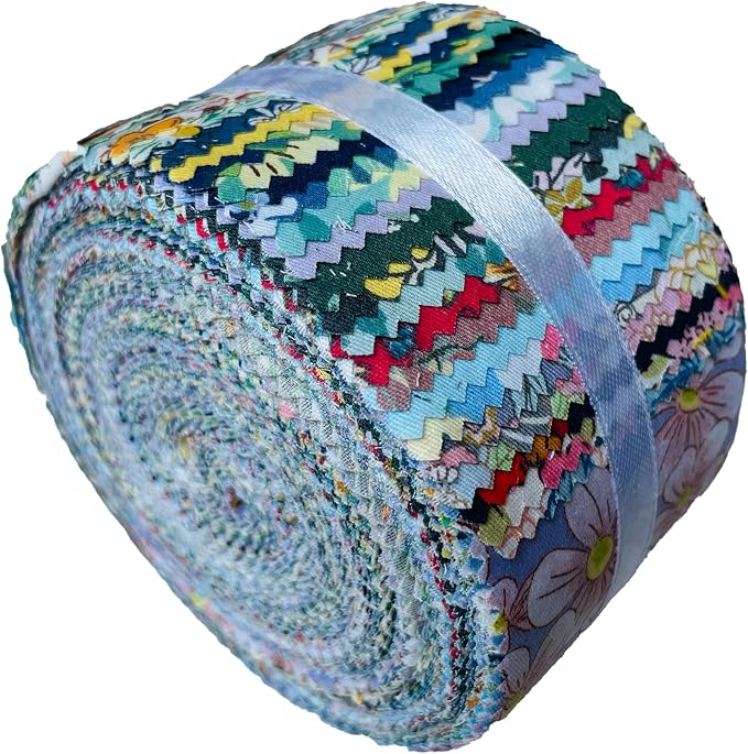 40 Strip Jelly Roll Fabric Strips - Image 6