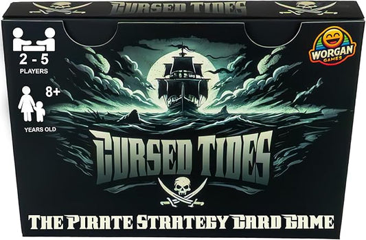 Cursed Tides - Strategy Card Game | Fun for Kids, Teens & Adults | 2-5 Players | Ages 8+ | Quick 15-Minute Gameplay
