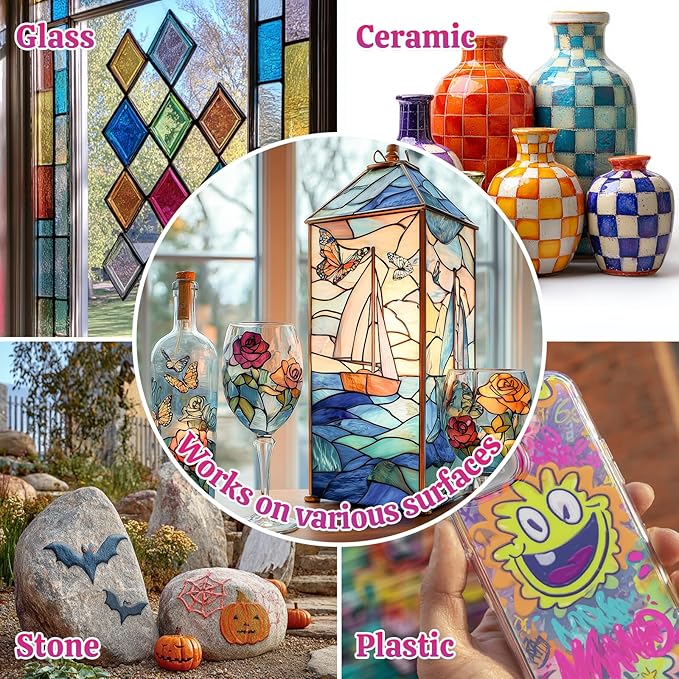 HOMY ARTY Glass Paint 20 Colors - Image 5