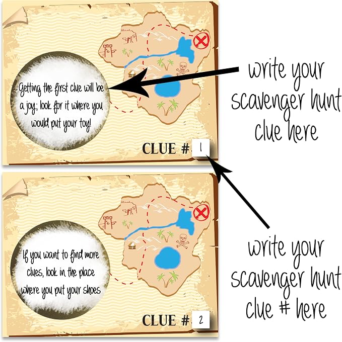 Make Your Own DIY Treasure Map Scavenger Hunt Scratch Off ScratchNotes 20 Pack - Image 3