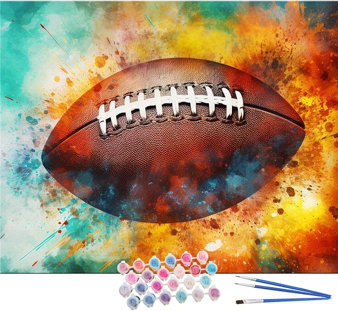 TOCARE American Football Paint by Numbers Kit by TOCAREDirect