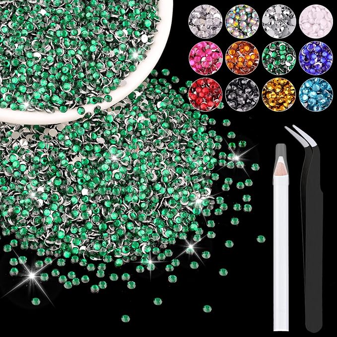 12000PCS 2mm Resin Rhinestones Bulk by BELLEBOOST
