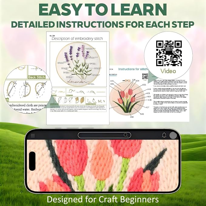 AERXSRET Punch Needle Kit and Embroidery Kit - Image 4