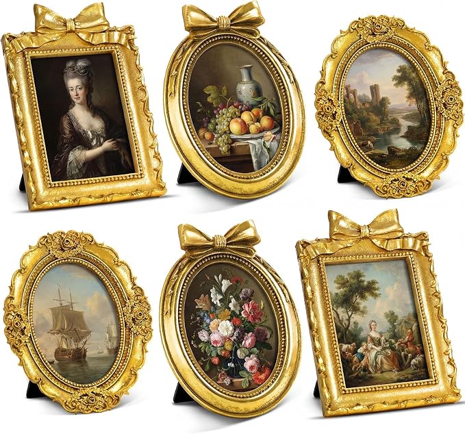 Vicenpal 12 Pcs Tiny Picture Ornate Frames 4 x 6 Inch Small Vintage Oval by Vicenpal