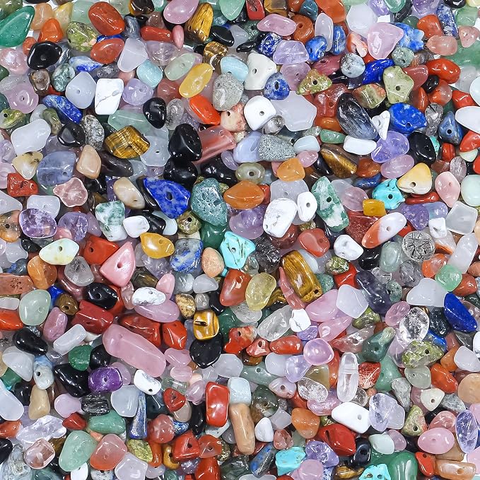 500pcs Natural Crystal Assorted Chip Beads Multicolor Random Mixed Gemstone and by Ouubuuy