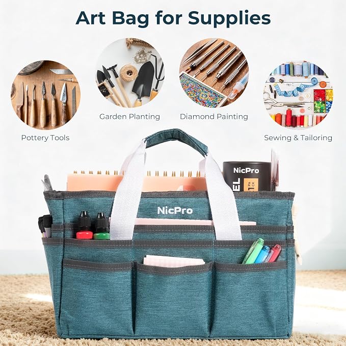 Nicpro Craft Organizer Art Bag, Tote Bag - Image 6