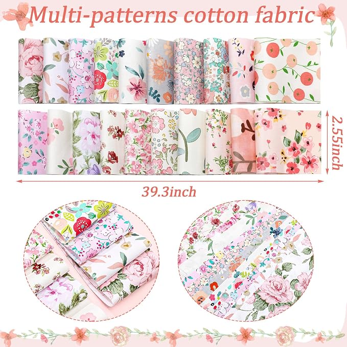 Hosuly 40 Pcs Spring Floral Jelly Fabric - Image 2