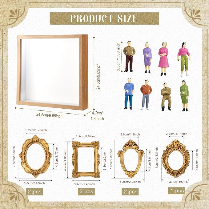 Lineshading DIY Mini Silhouette Shadow Box Museum Frame Kit - Image 3
