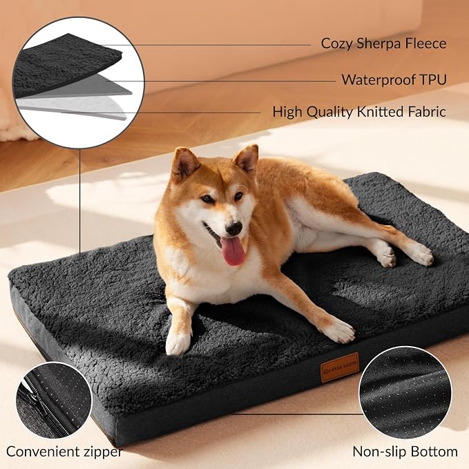 Patas Lague Orthopedic XL Dog Bed Large Sized Dog 48''X30'', Soft Waterproof - Image 3