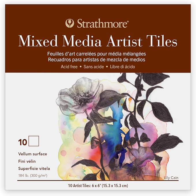 Strathmore 400 Series Artist Tiles Mixed Media Paper Pad, Heavyweight, Glue by StrathmorePaper