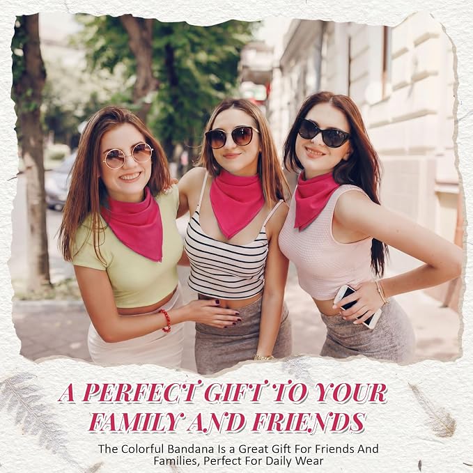 Suhine 100% Cotton Solid Bandanas Blank Bandanas Multifunctional Headband Scarf - Image 3