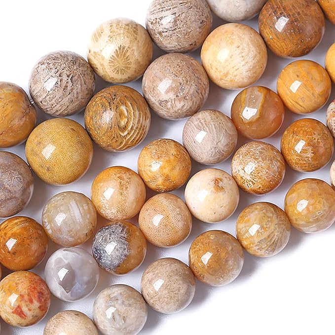 4MM Coral Jade Stone Beads Chrysanthemum Gemstone Round Crystal Energy Jade Beads for Jewelry and Bracelets Making 180pcs 2 Strands 32"
