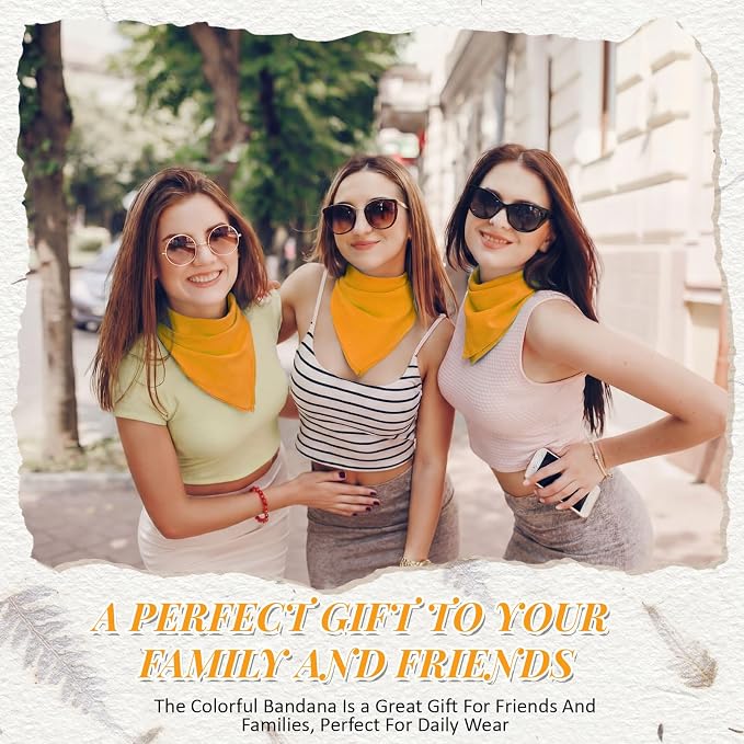 Suhine 100% Cotton Solid Bandanas Blank Bandanas Multifunctional Headband Scarf - Image 3