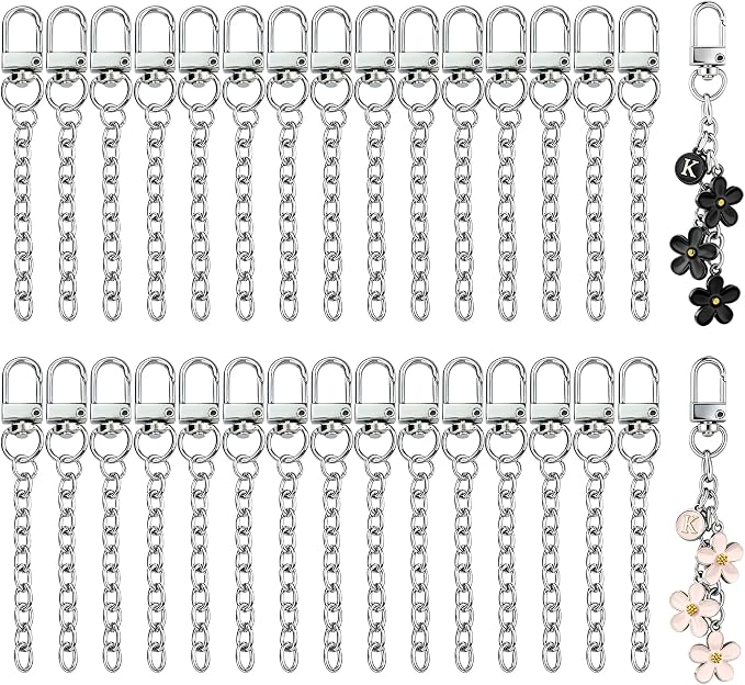 NCIWAN 30 PCS Keychain Making Kit Swivel Snap Hook Lobster Claw Clasps and by Unknown