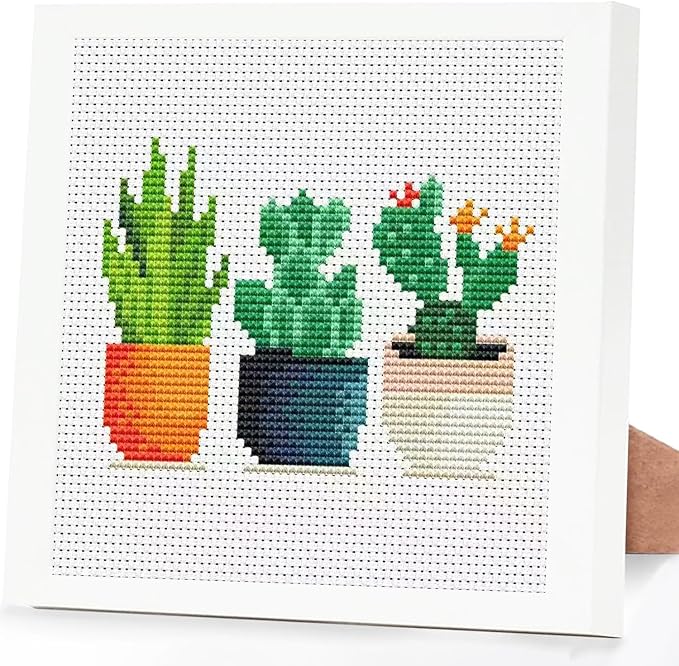 Tiwabb Succulent Cross Stitch Kits, Cactus Cross Stitch Kits by DIYHomeDecor