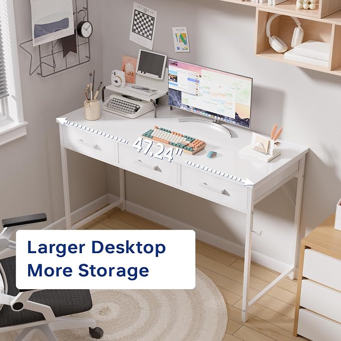 Pamray 47 Inch Small Computer Desk - Image 4