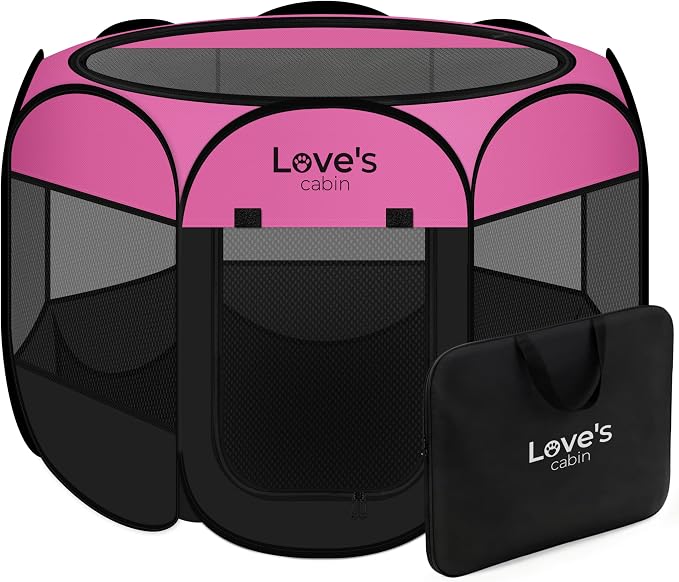 Love's cabin Pet Puppy Dog Playpen, Small Dog Tent Crates Cage Indoor/Outdoor by Lovescabin