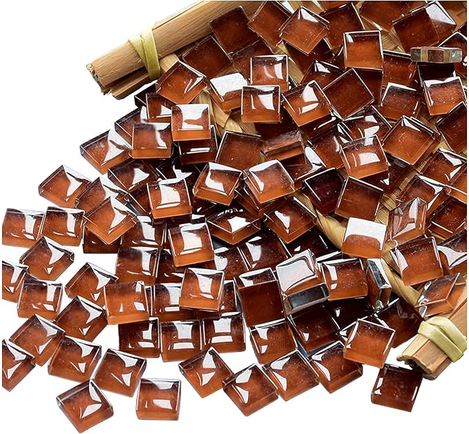 Mosaic Tiles Squares Chocolate Crystal Mosaic Glass Tile by Ricytnig
