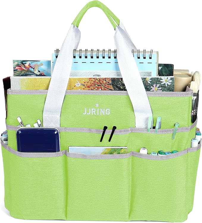 JJRING Craft Organizer Tote Bag, Large Art Storage Caddy - Image 4