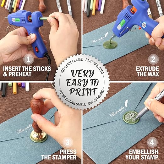 Green Sealing Wax Sticks, WASOHLING 20Pcs Glue Gun Wax Seal Sticks for Wax Seal Stamp, Green Wax Seals for Wedding Invitation Envelope Letter Seals, Craft Adhesive (Mini Size)