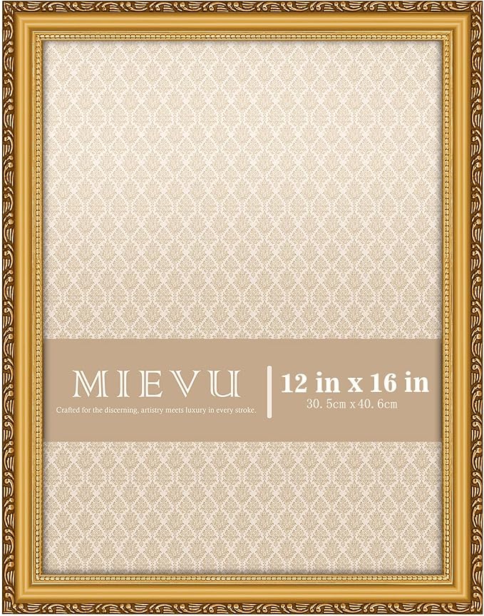 12×16 Picture Frame Gold by MIEVU