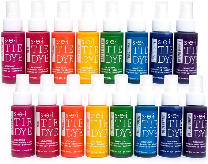 SEI 16 Pack Classic Dye Spray Kit, Tye Dye Kits by SEI