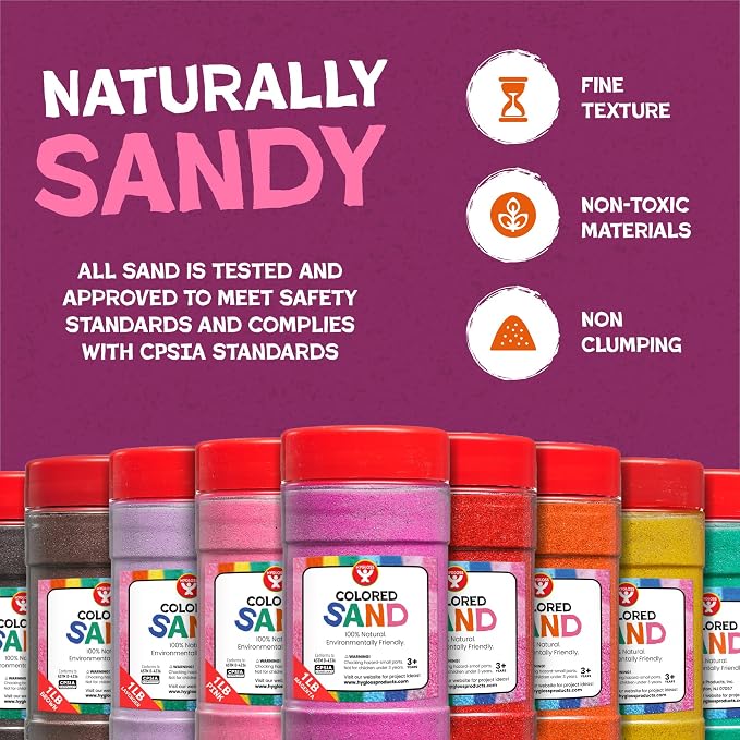 Hygloss Colored Sand for Crafts - 3 lb Bottle - Image 5