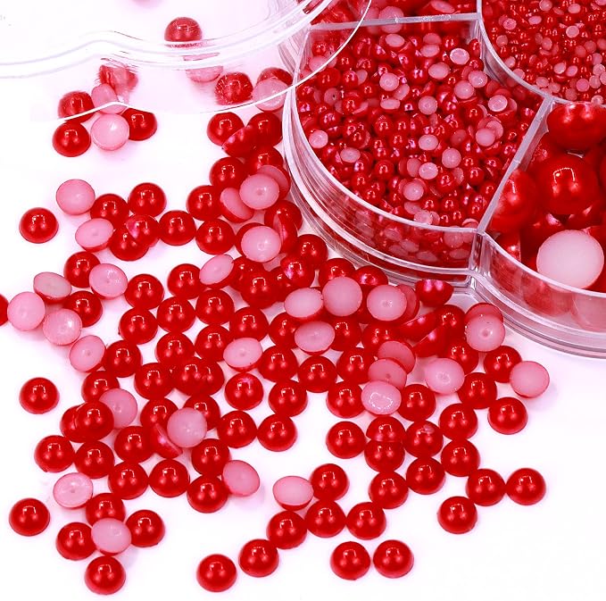 5600PCS Half Round Pearls Flatback Imitation Pearls - Image 3