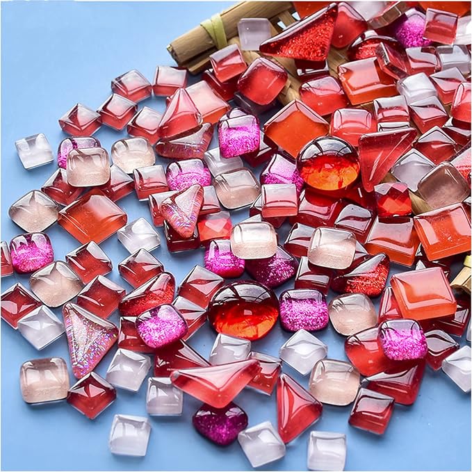 500g Mixed Color Irregular Crystal Mosaic Tiles, Tiny Mosaic Tile DIY Hobbies by BTMIEY