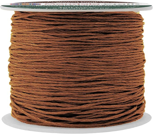 Mandala Crafts 0.5mm 109 Yards Russet Brown Cotton Waxed Cord for Jewelry Making Bracelet Cord Waxed String - Beading String Thread Jewelry Cords for Necklaces String