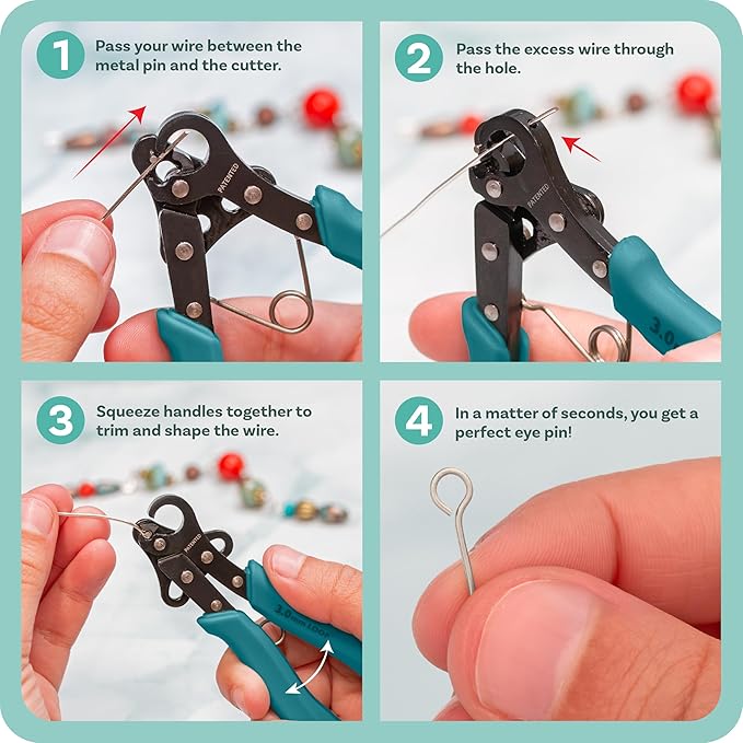 The Beadsmith One Step Looper – Create and Trim Consistent 3 mm Loops for Jewelry, Use With 18-26g Craft Wire