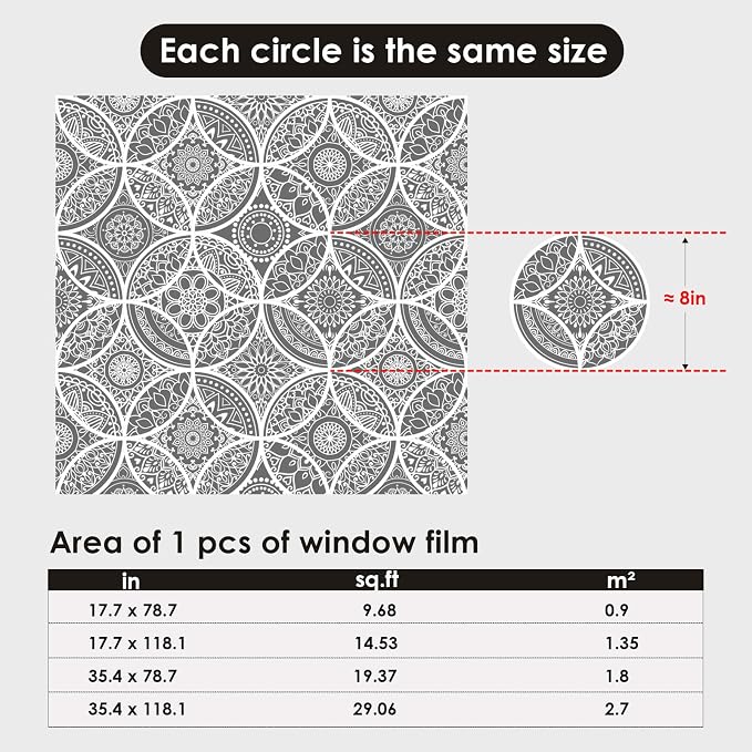 DKTIE Bohemian Decor Stained Glass Window Film - Image 9