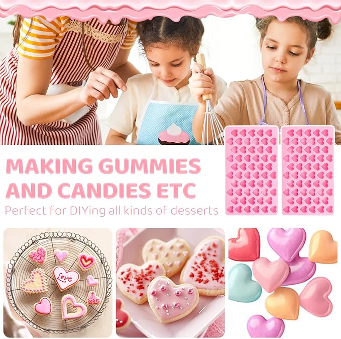 2PCS Silicone Molds for Chocolate, Heart Molds, Reusable Candy Molds - Image 6