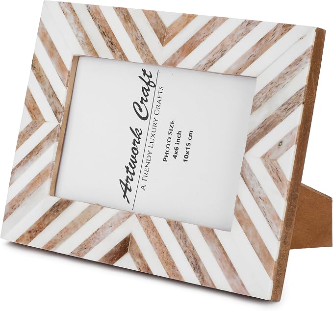Picture Photo Frame Chevron Herringbone Art Inspired Vintage Table-Top/Wall - Image 6