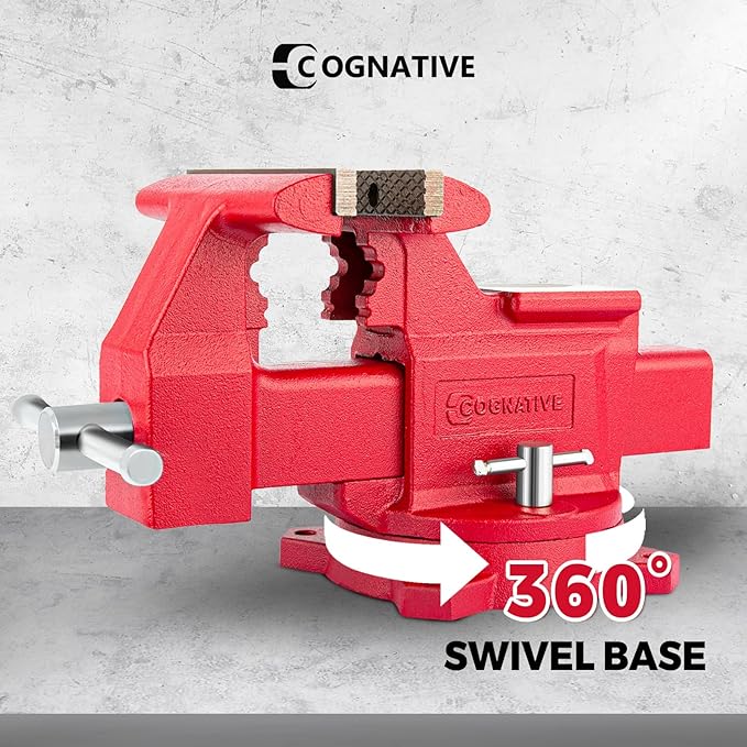 4.5" Heavy-Duty Bench Vise Ductile Iron Bench Vise 360° Swivel Bench Vice - Image 5