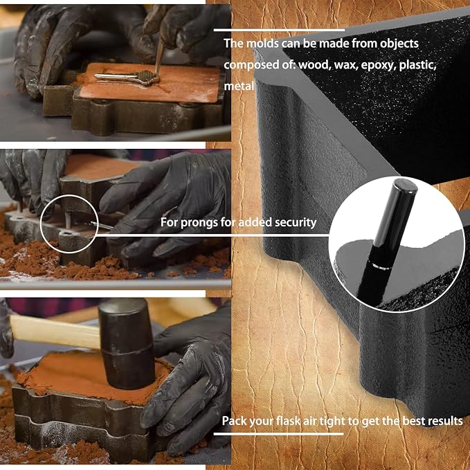 2-Part Cast Iron Flask Mold Frame - Image 5