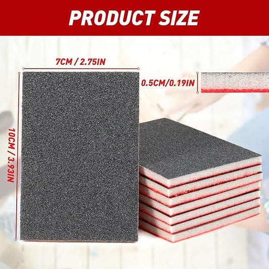 24 Pcs Sanding Sponge 180 Grit, Washable & Reusable Sanding Blocks for Wood, Metal, Drywall, Glazing, Wet Dry Sandpaper for Smooth Finishing