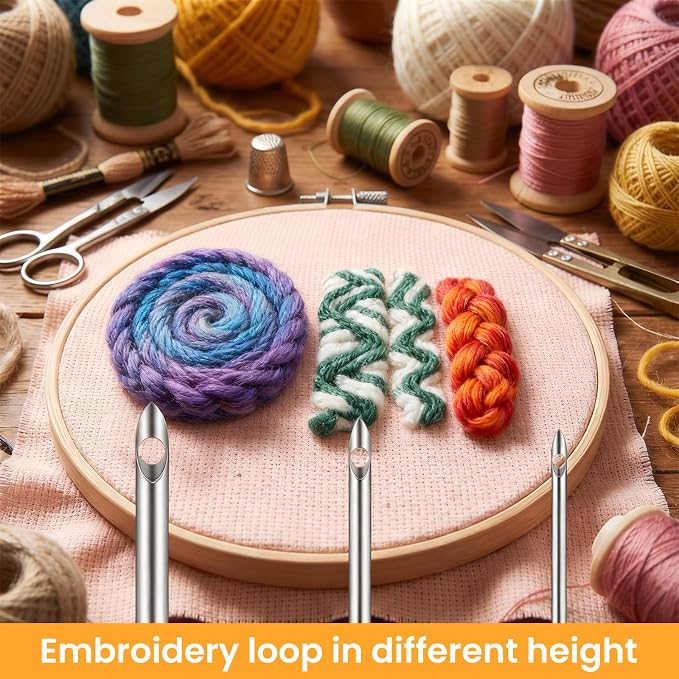 5Pcs Punch Needle Tool Adjustable Embroidery Needle Tool Kit - Image 4