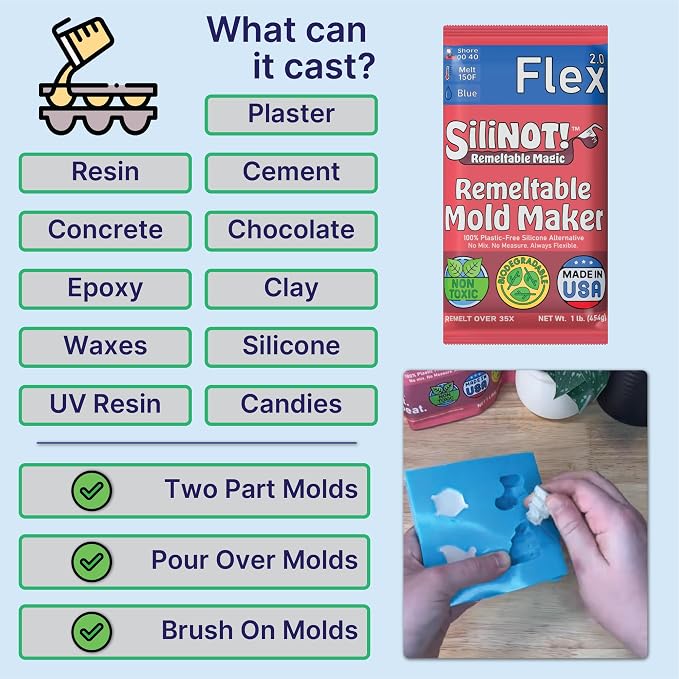 Remeltable Silicone Mold Making Kit 16oz. - Image 4