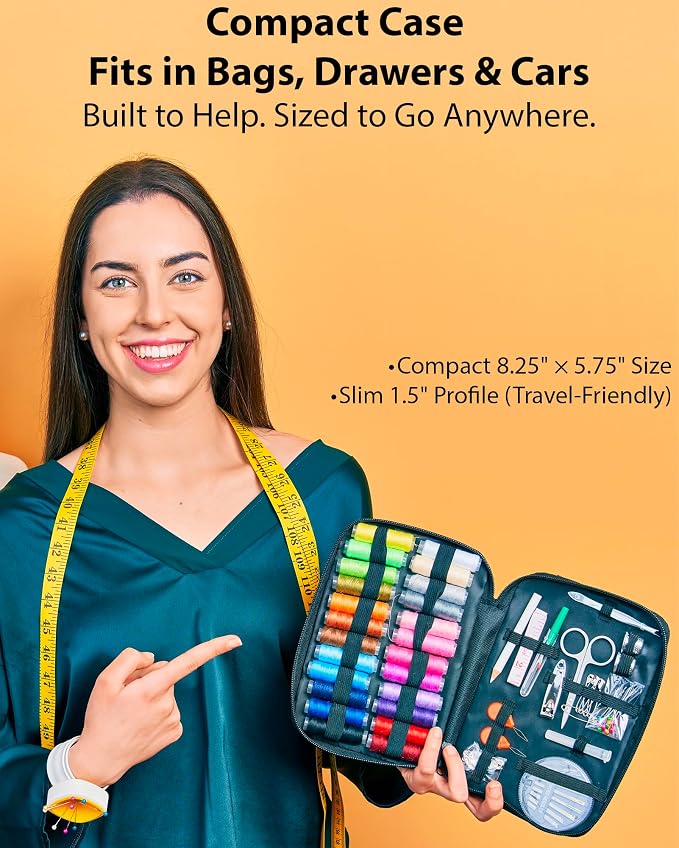 Vellostar Sewing Kit for Adults & Beginners – Portable Needle & Thread Travel - Image 2