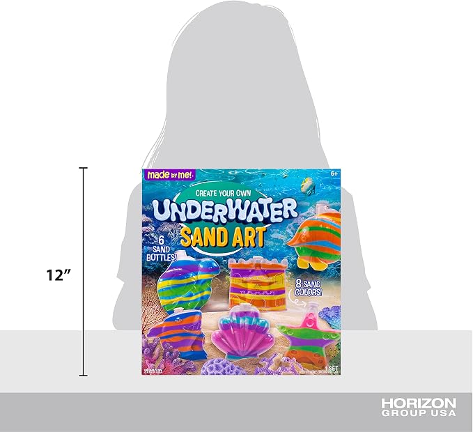 Made By Me Create Your Own Underwater Sand Art, Includes 6 Ocean-Themed Bottles - Image 7