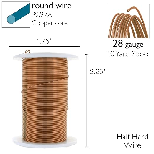 The Beadsmith Wire Elements 28-Gauge Lacquered Tarnish-Resistant Copper Wire - Image 4