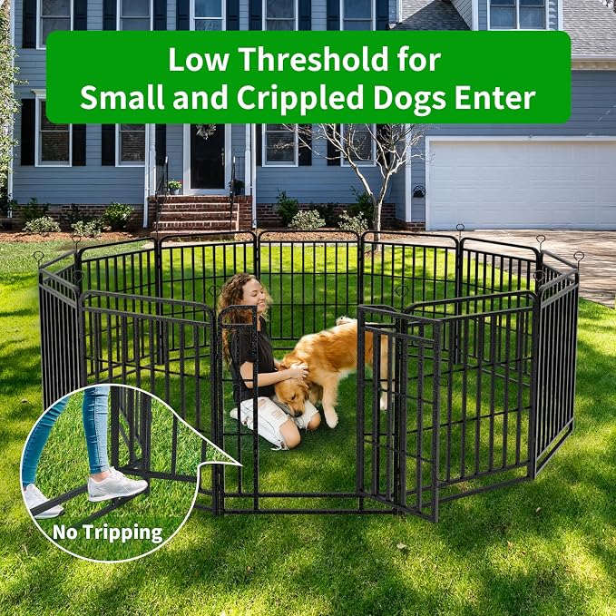 Heavy Duty Dog Playpen: 12 Steel Panels 40" Height, Square Steel Pipe - Image 3