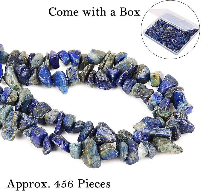 456 PCs Natural Chip Stone Beads, 5-8mm Irregular Multicolor Gemstones Loose - Image 4