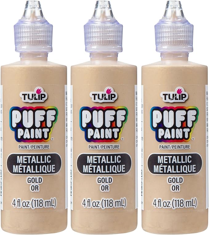 Tulip Puff Fabric Paint Metallic Finish, Permanent Craft Paint by Tulip